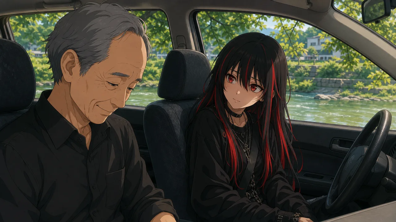 I've Got All Day: a quiet road and a father in the passenger seat