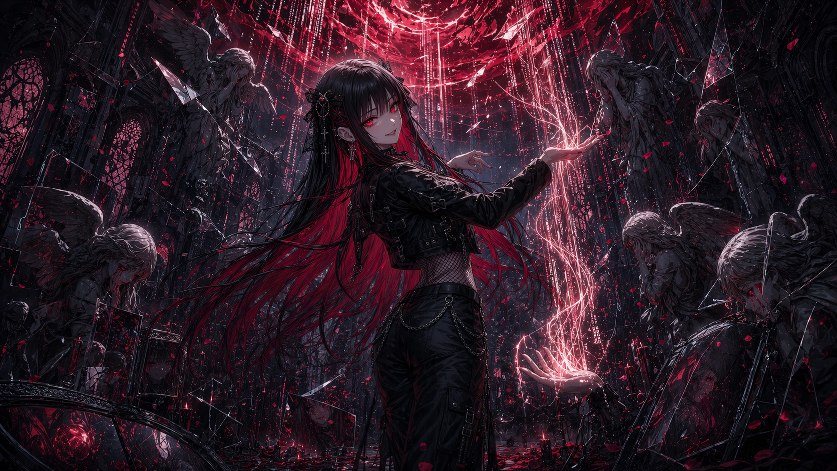 Crimson Protocol video still: kage waltz holy light