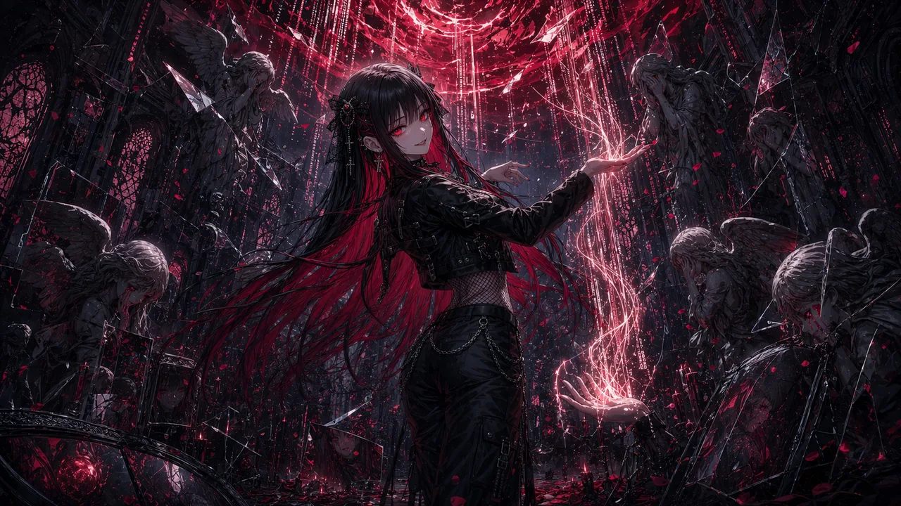 Crimson Protocol video still: kage waltz holy light