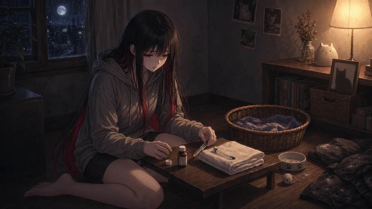 The Warmest Small Ghost video still: medicine and goodbye